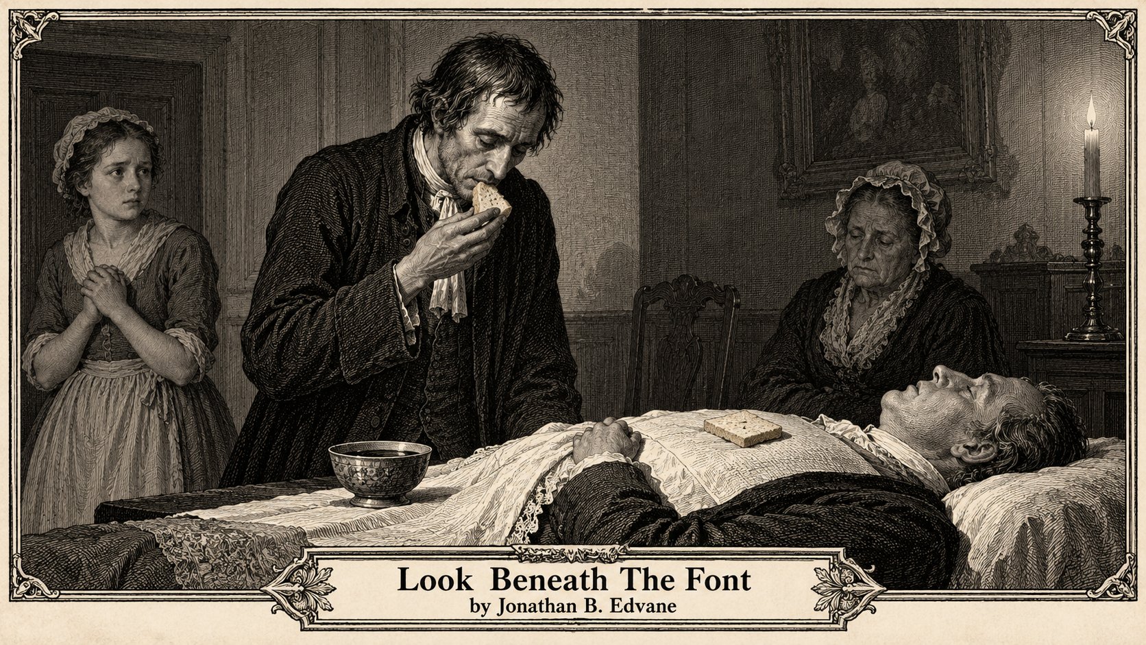 Title plate for Look Beneath The Font by Jonathan B. Edvane.