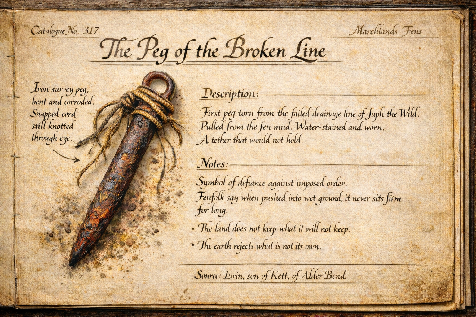 The Peg of the Broken Line